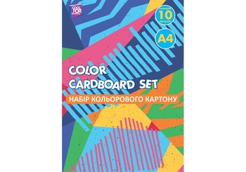 Картон кольоровий А4, 10 аркушів, щільність 235 г/м2 CF05281-05 Cool for School