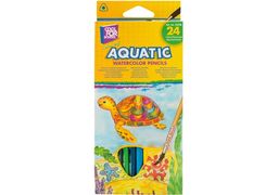 Олівці кольорові акварельні Aquatic Extra Soft , 24 кольорів, з пензлем CF15158 (8)