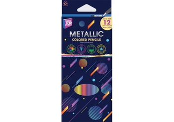 Олівці кольорові Metallic, 12 кольорів, тригранні CF15168 (12)