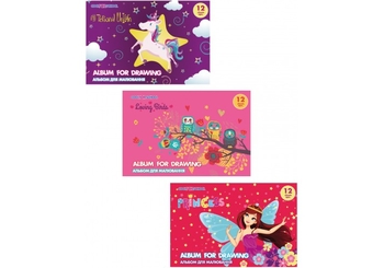 Альбом для малювання А4, 12 аркушів, 100 г/м2, мікс For Girls CF60901-09 Cool for School