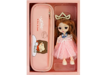 Подарунковий набір: Шкільний пенал, 25,5х18,5х6,5 см та лялька CF6862-pink Cool for School