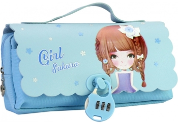 Пенал на 2 отделения, 20х10, 5х8 см CF7473-blue Cool for School