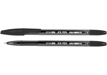 Ручка кулькова чорна 0,5 мм ICE PEN E10186-01 Economix
