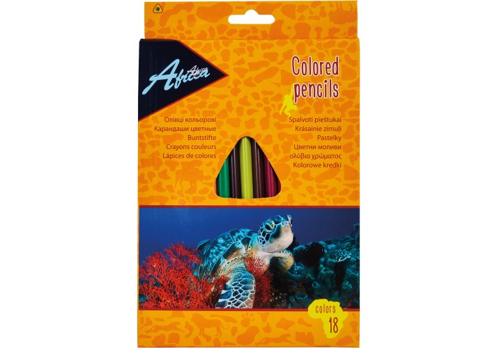 Олівці кольорові пластикові Animal World, 18 кольорів E11524 (8)