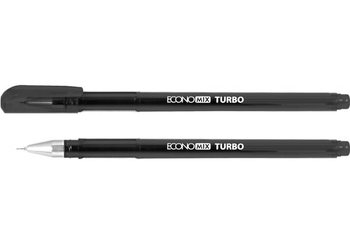 Ручка гелевая черная 0,5 мм TURBO E11911-01 Economix