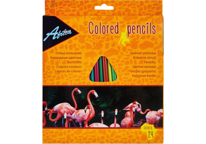 Олівці кольорові пластикові Animal World, 24 кольори E15141 (8)