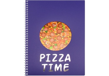 Блокнот А5, 60 сторінок в клітинку, пластикова обкладинка Pizza Time E20238-03 Economix