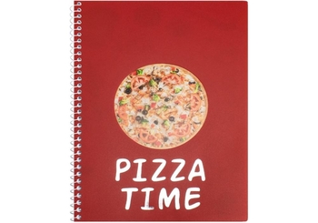 Блокнот А5, 60 страниц в клетку, пластиковая обложка Pizza Time E20238-04 Economix