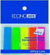 Стікери-закладки Economix, 12х45, пластикові E20945 (20)