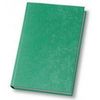 Еженедневник недатированный А6 320 листов белая бумага в линию прошивной кожаная твердая обложка зеленый Квіти Economix E21748-04