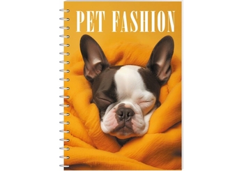Блокнот А5, 80 страниц в клетку, пластиковая обложка Pet Fashion E21958-01 Economix