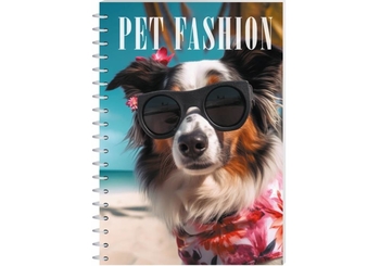 Блокнот А5, 80 страниц в клетку, пластиковая обложка Pet Fashion E21958-04 Economix