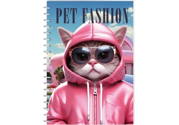 Блокнот А5, 80 сторінок в клітинку, пластикова обкладинка Pet Fashion E21958-07 Economix
