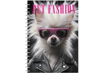 Блокнот А5, 80 страниц в клетку, пластиковая обложка Pet Fashion E21958-08 Economix