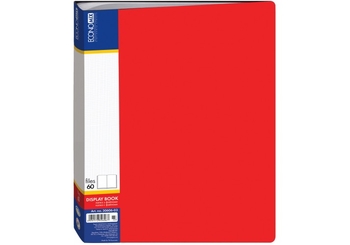 Папка пластикова з 60 файлами, червона E30606-03 (1)