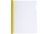 Папка А4 пластикова з планкою-притиском 65 арк, жовта E31205-05 (5)