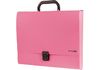 Портфель пластиковый A4 Economix на застежке, 1 отделение, розовый E31607-09 (1)