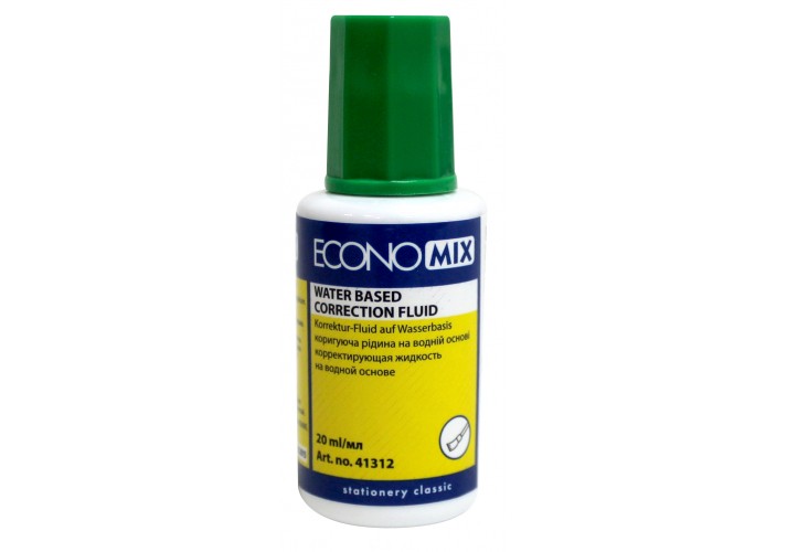 Коректор з щітчкою, 20 мл E41312 Economix Коректор з щітчкою, 20 мл E41312 Economix