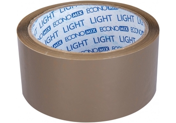 Скотч коричневий, ширина 45 мм, довжина 66 м Light E47808 Economix