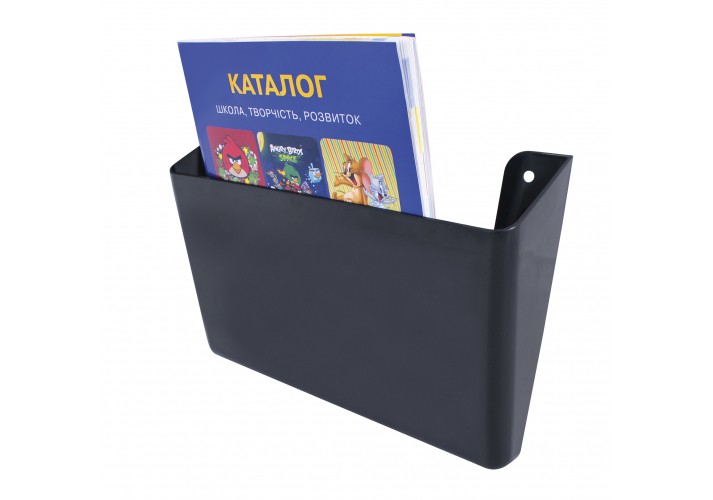Лоток настінний Economix, чорний E80703 (1) Лоток настінний Economix, чорний E80703 (1)
