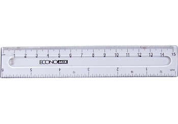 Линейка пластиковая, 15 см E81310 Economix