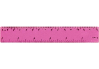 Линейка пластиковая, 15 см, микс E81322 Economix