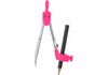 Циркуль з запасними грифелями та адаптером, Economix, рожевий E81422 (1)