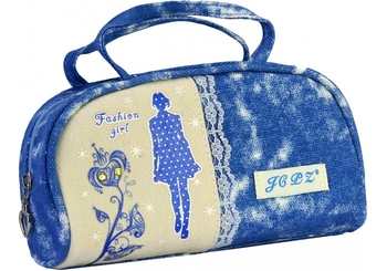 Пенал з кишенею, 19х10х6 см J-2393-blue Cool for School