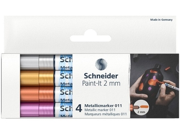 Набор маркеров металлик, 4 цвета Paint-It ML01111501 Schneider