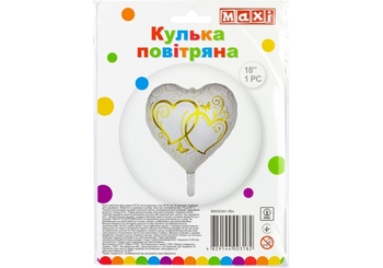 Шар воздушный фигурный, 38х40 см, фольгированный MX003H-18in Maxi