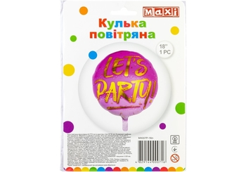 Шар воздушный фигурный, 36х36 см, фольгированный MX007P-18in Maxi