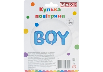 Куля повітряна фігурна, 70,5х27,5 см, фольгована BOY MX078 Maxi