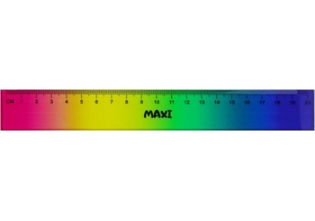 Линейка пластиковая, 20 см MX09451 Maxi