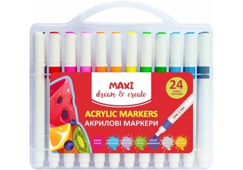 Маркеры акриловые, 24 цвета Dream & Create MX15257 Maxi