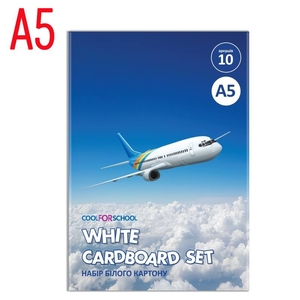 Картон білий А5, 10 аркушів, щільність 230 г/м2 MX21001-02 Maxi