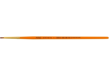 Пензлик №0 синтетика, плаский з короткою ручкою MX61039 Maxi