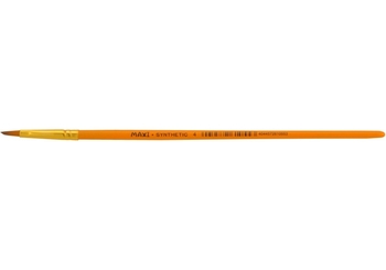 Пензлик №4 синтетика, скошений з короткою ручкою MX61055 Maxi