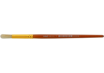 Кисточка №7 щетина, круглая с короткой ручкой MX61118 Maxi