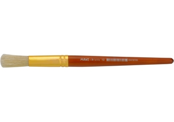 Пензлик №12 щетина, круглий з короткою ручкою MX61123 Maxi