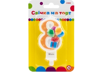 Свеча-цифра на торт, высота 7,62 см 8 MX622069-8 Maxi