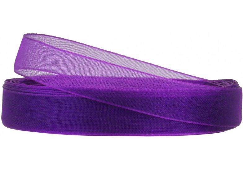 Декоративна стрічка органза, ширина 1,2 см, довжина 22,86 м, фіолетовий MX62494-1035 Maxi