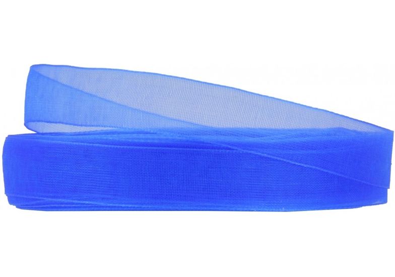 Декоративна стрічка органза, ширина 1,2 см, довжина 22,86 м, синій  MX62495-1040 Maxi