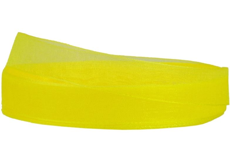 Декоративна стрічка органза, ширина 1,2 см, довжина 22,86 м, жовтий MX62499-1142 Maxi