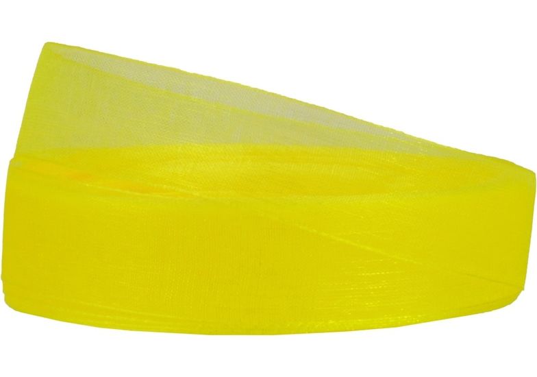 Декоративна стрічка органза, ширина 1,8 см, довжина 22,86 м, жовтий MX62515-1142 Maxi