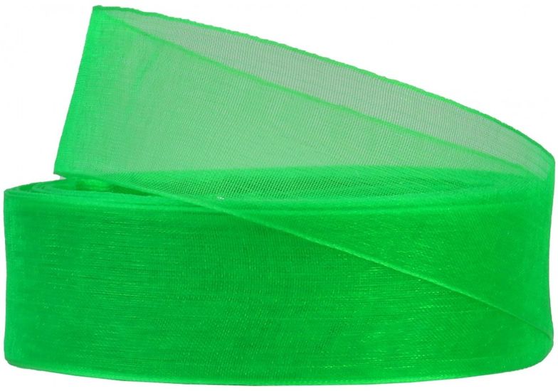 Декоративна стрічка органза, ширина 2,5 см, довжина 22,86 м, зелений MX62524-1019 Maxi