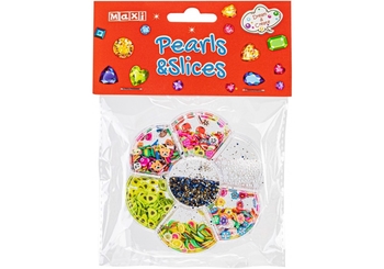 Набір намистин та фігурок для декору, 7 видів по 7,5 г MX62541 Maxi