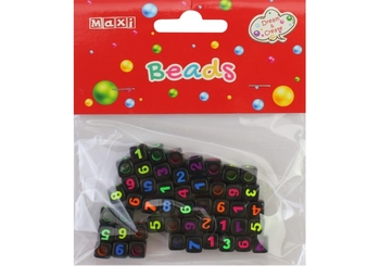 Декоративные бусины, 50 шт в упаковке Numbers MX62778 Maxi