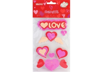 Наклейки декоративные, 11х18 см Heart MX62787 Maxi