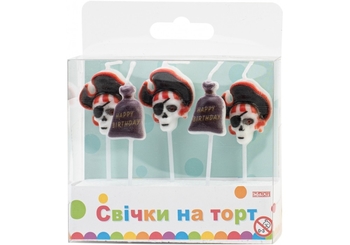 Набір 3D свічок для торту, 5 шт Pirates MX629060 Maxi
