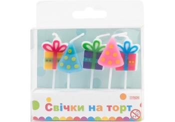 Набор 3D свечей для торта, 5 шт Gift Boxes MX629084 Maxi